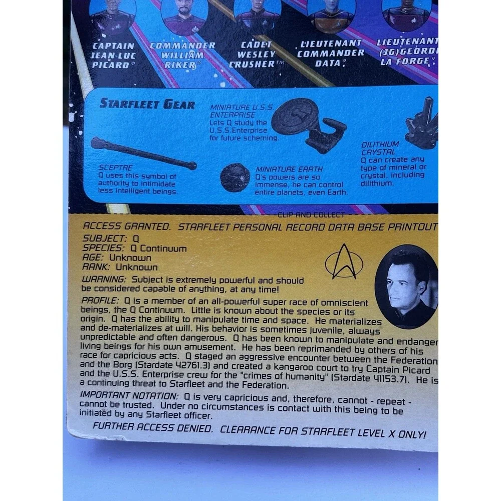 Playmates Star Trek The Next Generation Captain Jean-Luc Picard Action Figure